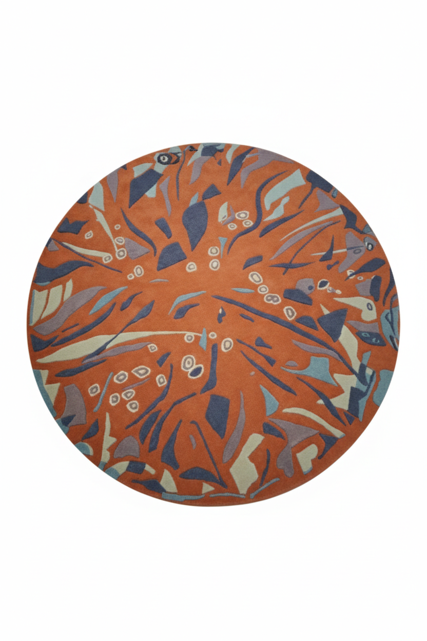 Sharp Round Hand Tufted Rug