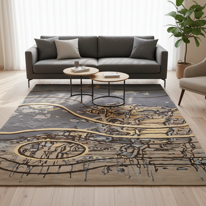 Jarokha Weaves Designer Hand Tufted Rug