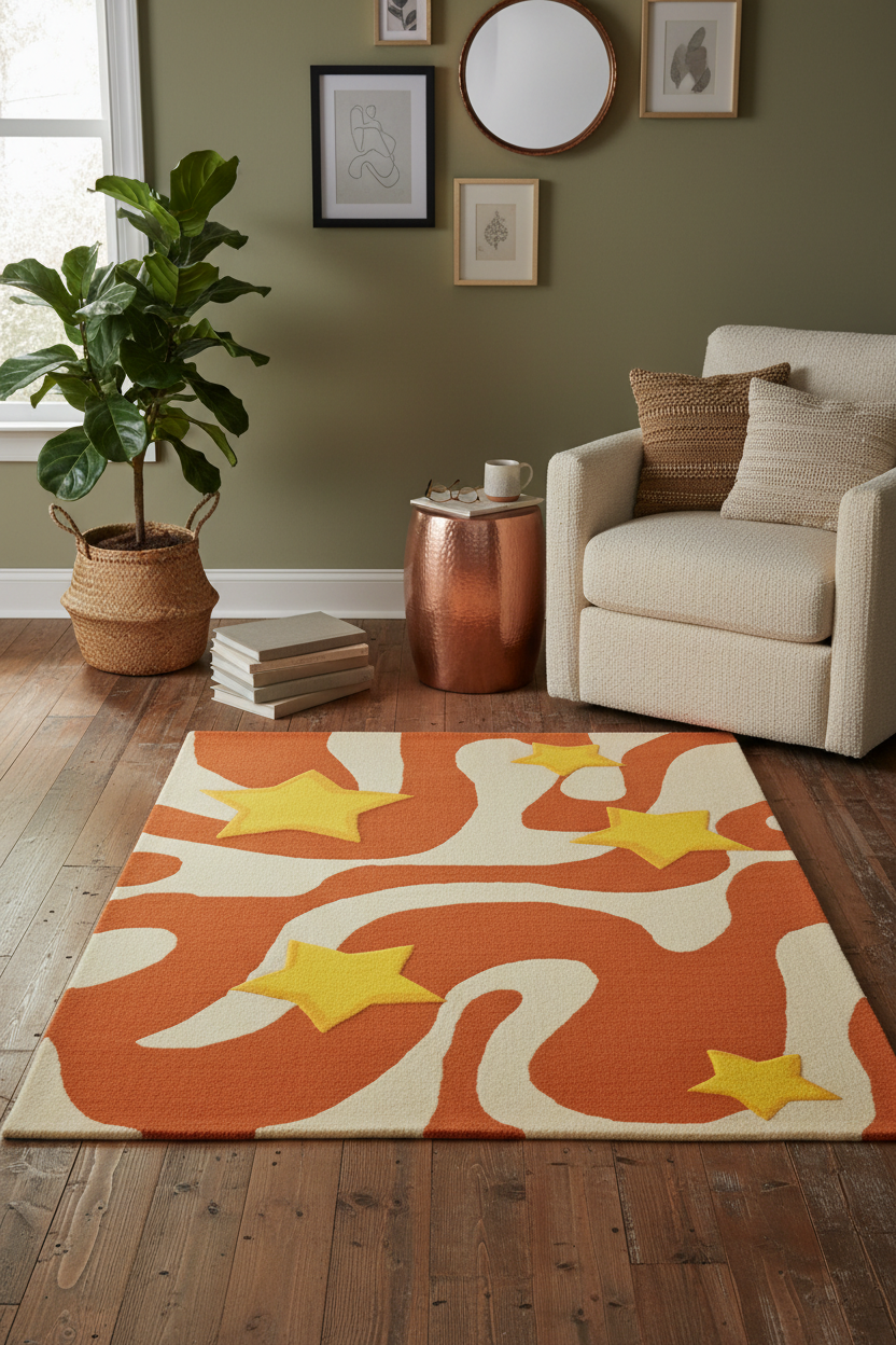 Comic Cuts Designer Hand Tufted Rug