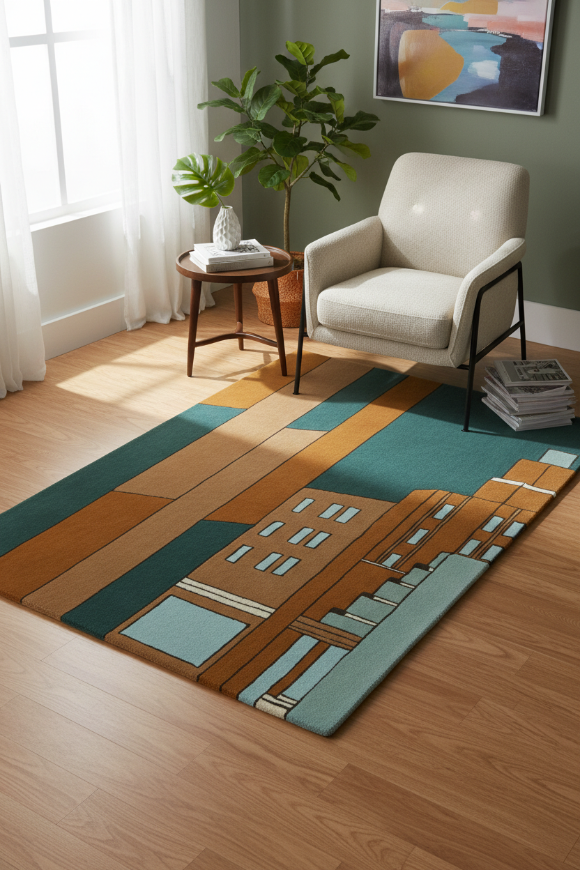 Sapphire Skyline Designer Hand Tufted Rug
