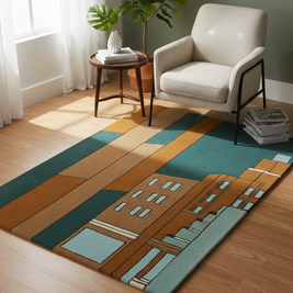 Sapphire Skyline Designer Hand Tufted Rug