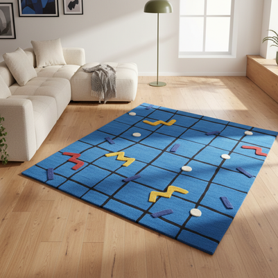 Pixel Pop Designer Hand Tufted Rug