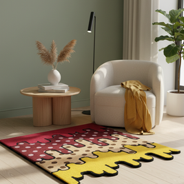 Polka Noise Designer Hand Tufted Rug