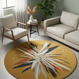 Shard Round  Hand Tufted Rug