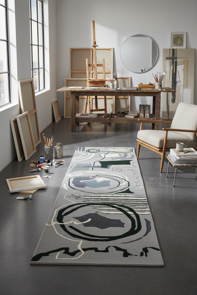 Steam Designer Runner Rug
