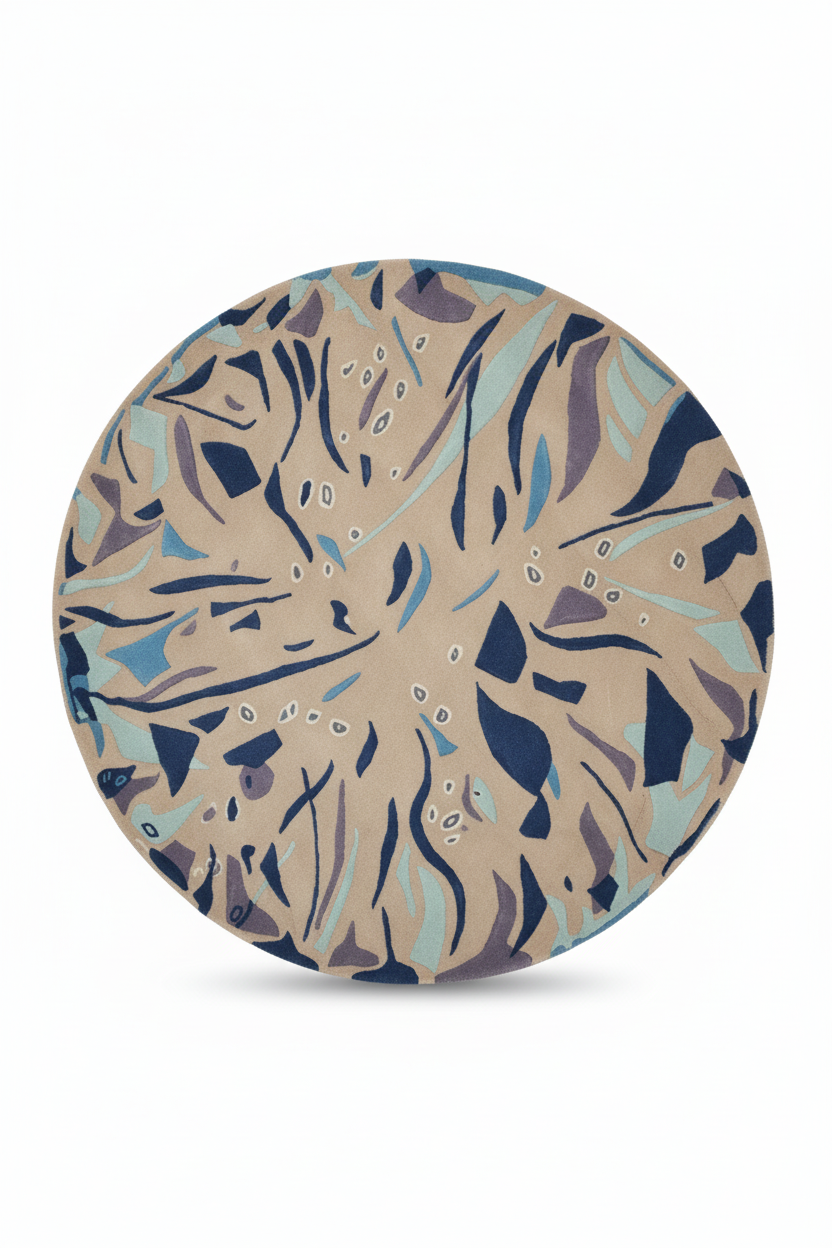 Sharp Round Hand Tufted Rug