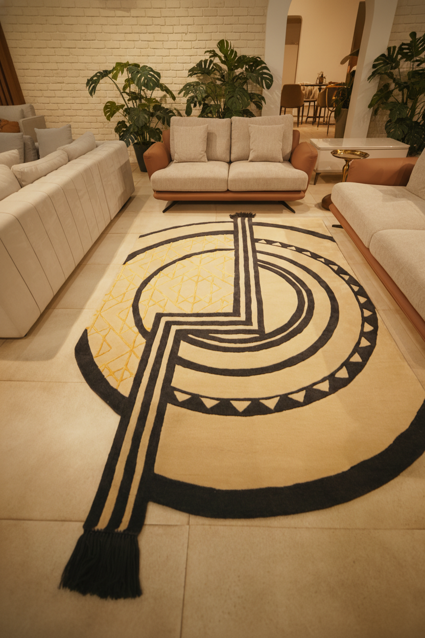 Sunburst Designer Hand Tufted Rug